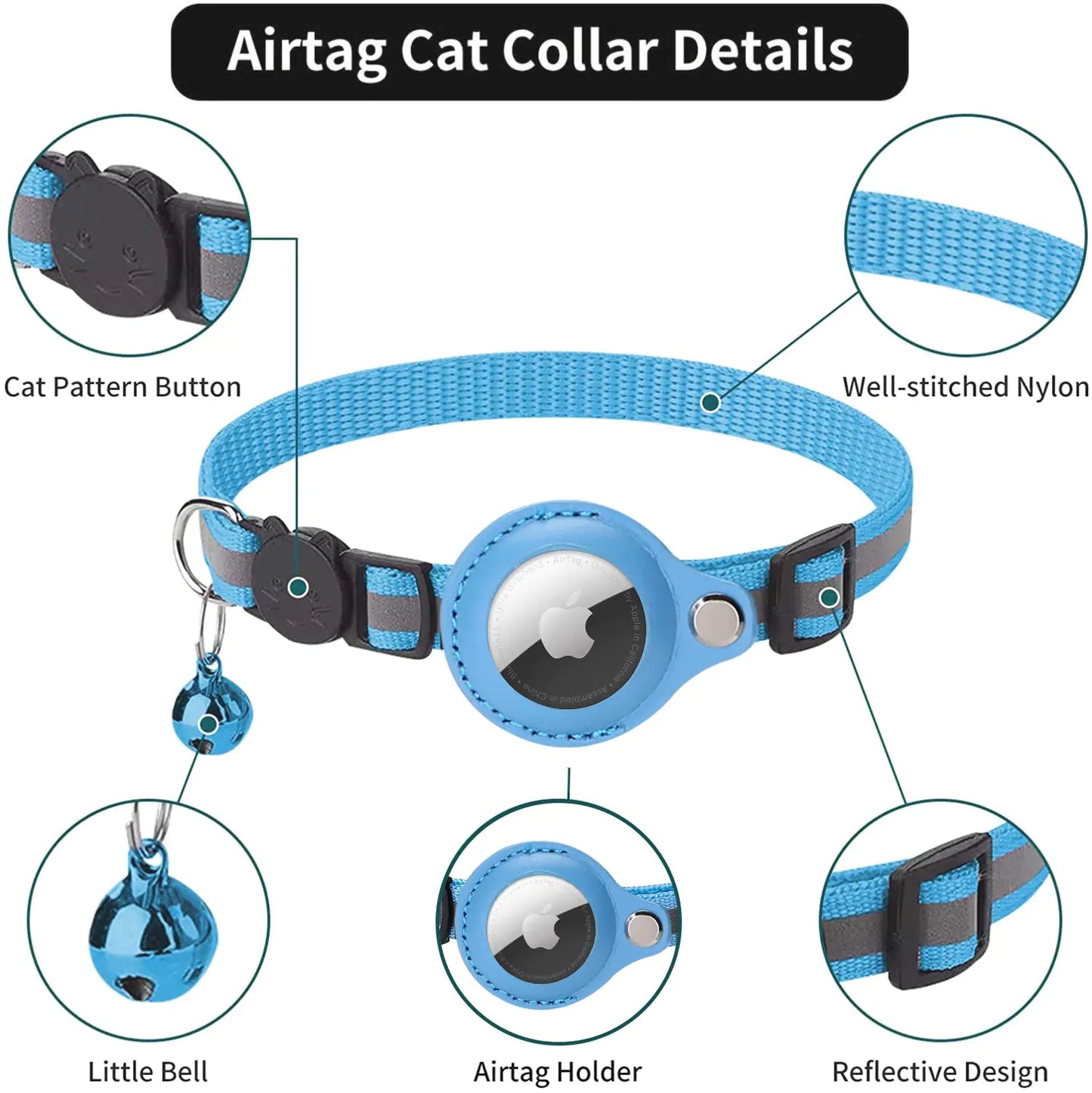 Air Tag Compatible Cat Collar