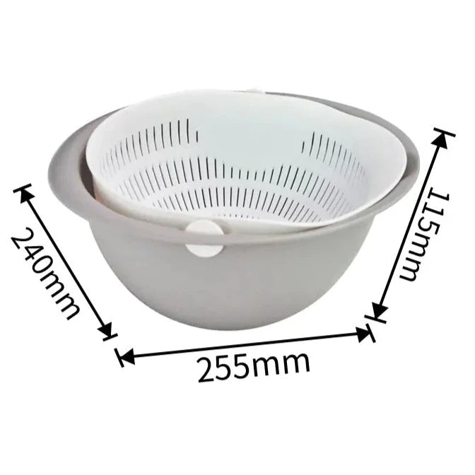 Produce Washing Basin and Strainer