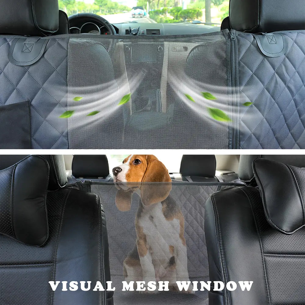 Waterproof Dog Travel Car Cover and Seatbelt