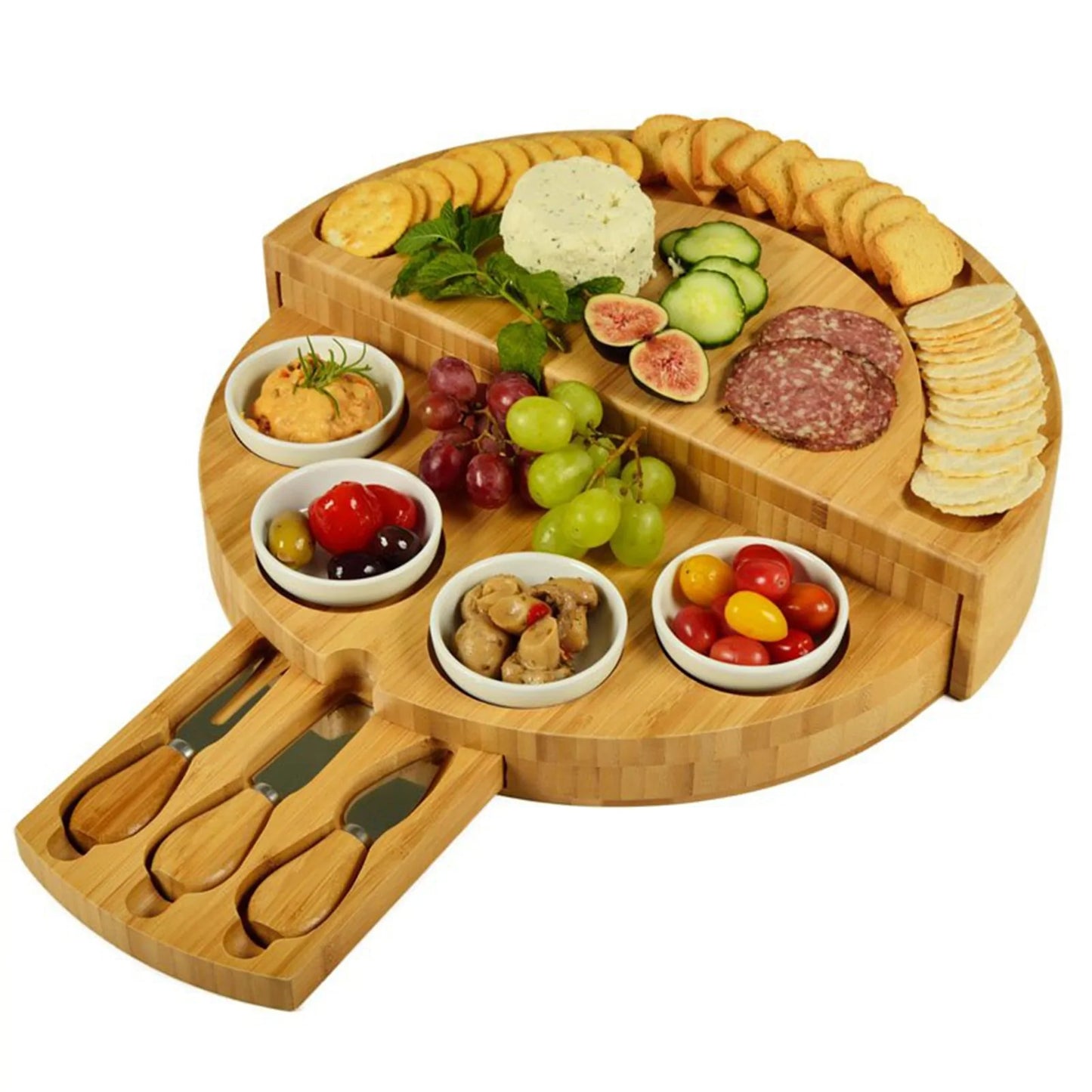 Bamboo Cheese and Charcuterie Board