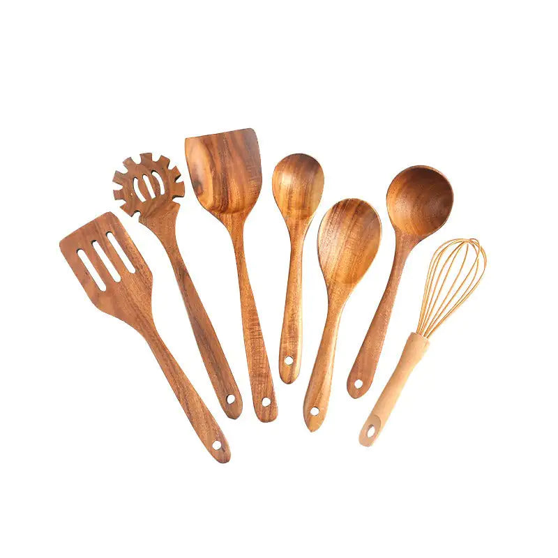 Teak Kitchenware Set- 7 Pieces