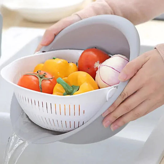 Produce Washing Basin and Strainer