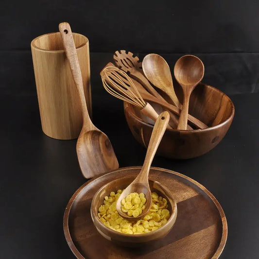 Teak Kitchenware Set- 7 Pieces