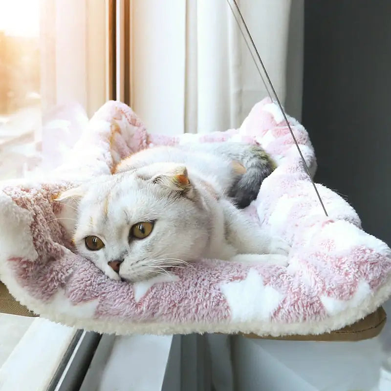 Suspended Cat Bed and Pet Hair Remover